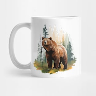 Watercolor Grizzly Bear Mug